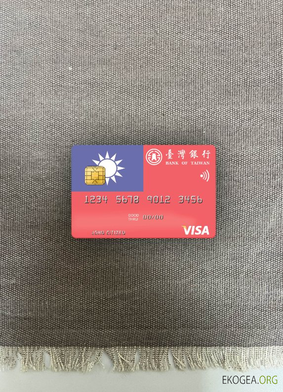 Taiwan Bank of Taiwan carte de débit visa photolook , avant